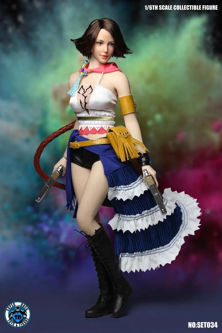 Супер утка SET034 1/6 женский стрелок Final Fantasy маскарадный костюм Yuna костюм для 12 дюймов Phicen Фигурка DIY