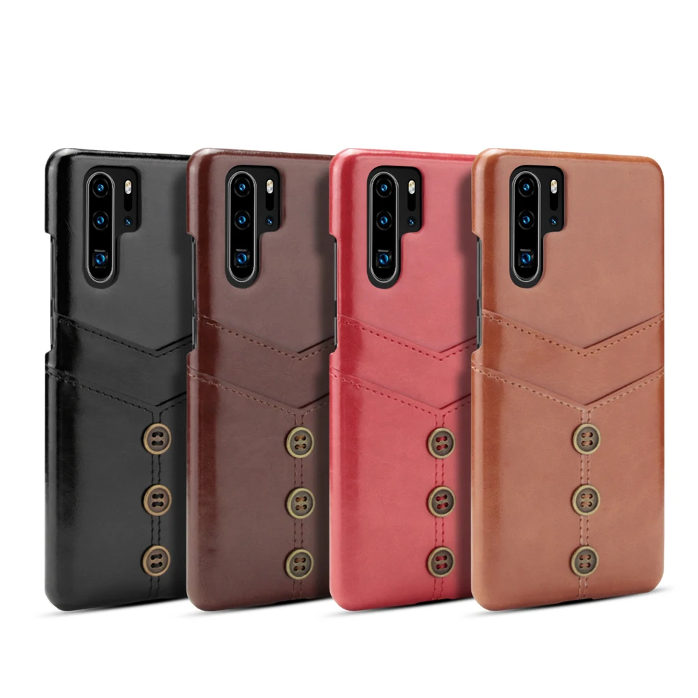 Кожаный чехол-бумажник с масляным воском для huawei p20 pro p30 lite mate 20 pro, два отделения для карт, защитная задняя крышка для mate20 lite Capa