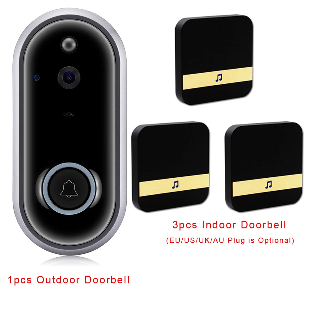 04 Package CDYCAM WiFi видео дверной звонок 720 P камера дверного звонка ночного видения беспроводной звонок с телефонной связью батарея Дверь камера домофон - Цвет: 04 Package