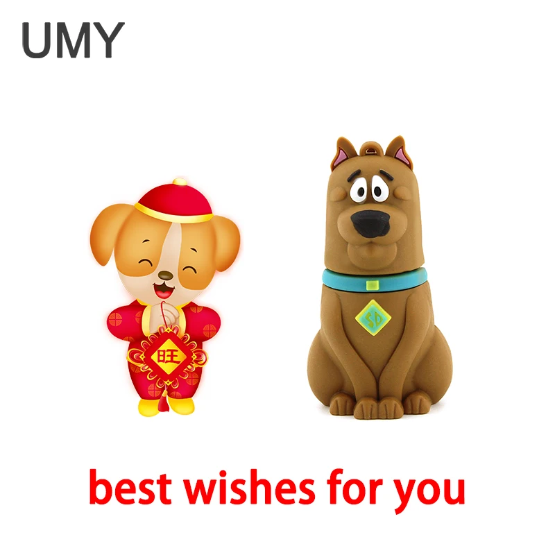 2018 новый год реальная емкость мультяшный щенок USB флеш-накопитель 4 ГБ 8 16 32 64
