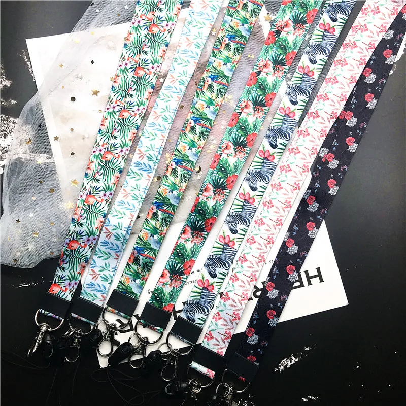 Весенние цветочные ремешки для ключей ID карты тренажерного зала мобильного