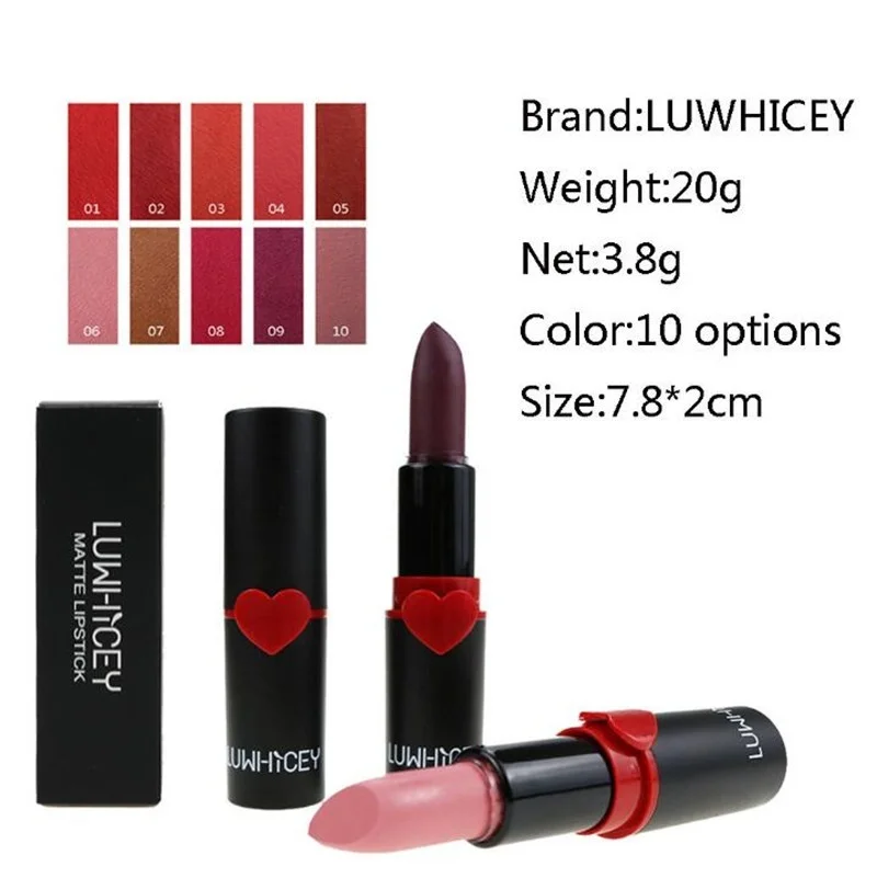 Матовая водостойкая бархатная помада 1 шт. 10 цветов сексуальные