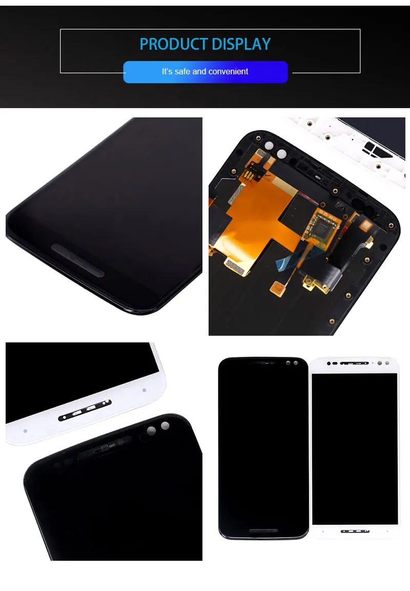 Для Motolora Moto X style XT1575 XT1572 ЖК-дисплей с рамкой сенсорный экран панель дигитайзер сборка запасные части