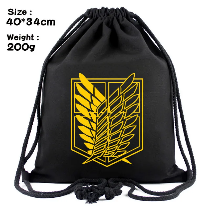 2018 New Arrival Anime Attack on Titan Cosplay Props Canvas Backpack Schoolbag Computer Package Accessories |
