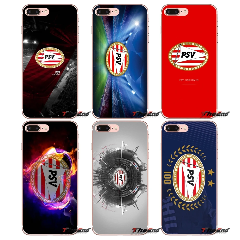 Чехол с логотипом для iPhone X 4 4S 5 5S 5C SE 6 6S 7 8 Plus Samsung Galaxy J1 J3 J5 J7 A3 A5 2016 2017 PSV Eindhoven Soccer