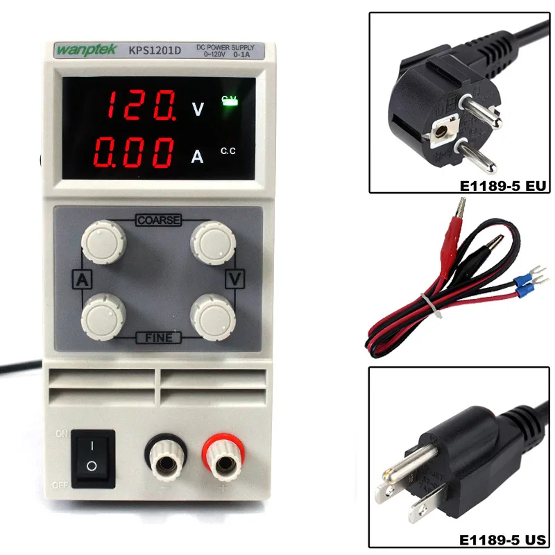 120V 1A DC Regulated Power High Precision Adjustable Supply Switch Maintenance Protection Function KPS1201D | Обустройство дома