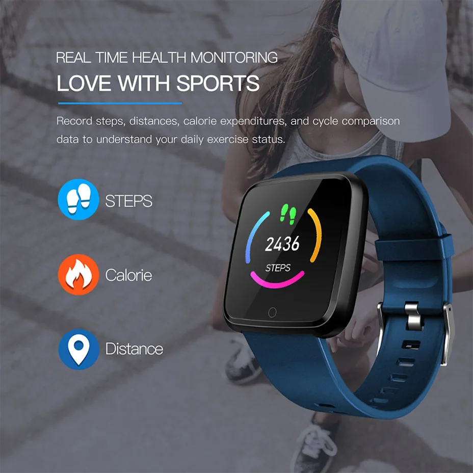 2019 Smartwatch Водонепроницаемый Носимых устройств монитор сердечного ритма крови