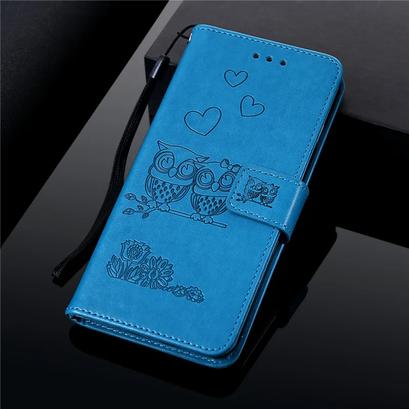 Кожаный чехол с откидной крышкой и объемной совой для Xiaomi Redmi Note 7 5 Pro чехлы + K20 7A MI