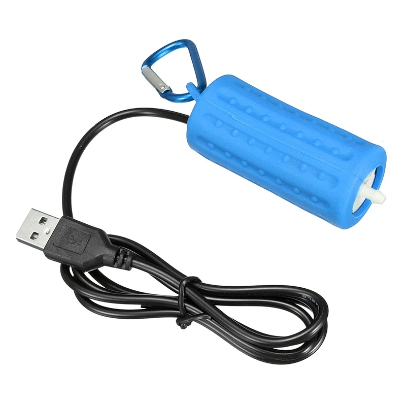 Blue Usb мини аэрационный насос, воздушный насос, аэратор для аквариума, Ультра тихий мини-аквариум для рыбной ловли, кислородный насос - Цвет: Blue