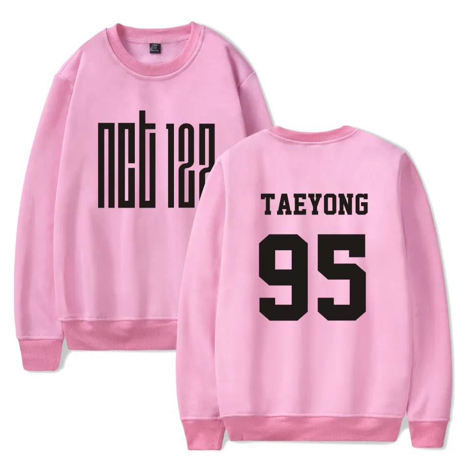 WEJNXIN Kpop NCT U 127 толстовки для женщин и мужчин с именами членов группы печати Культовая группа стиль толстовка унисекс пуловер Повседневный Спортивный костюм Sudadera - Цвет: 95 TAEYONG Pink
