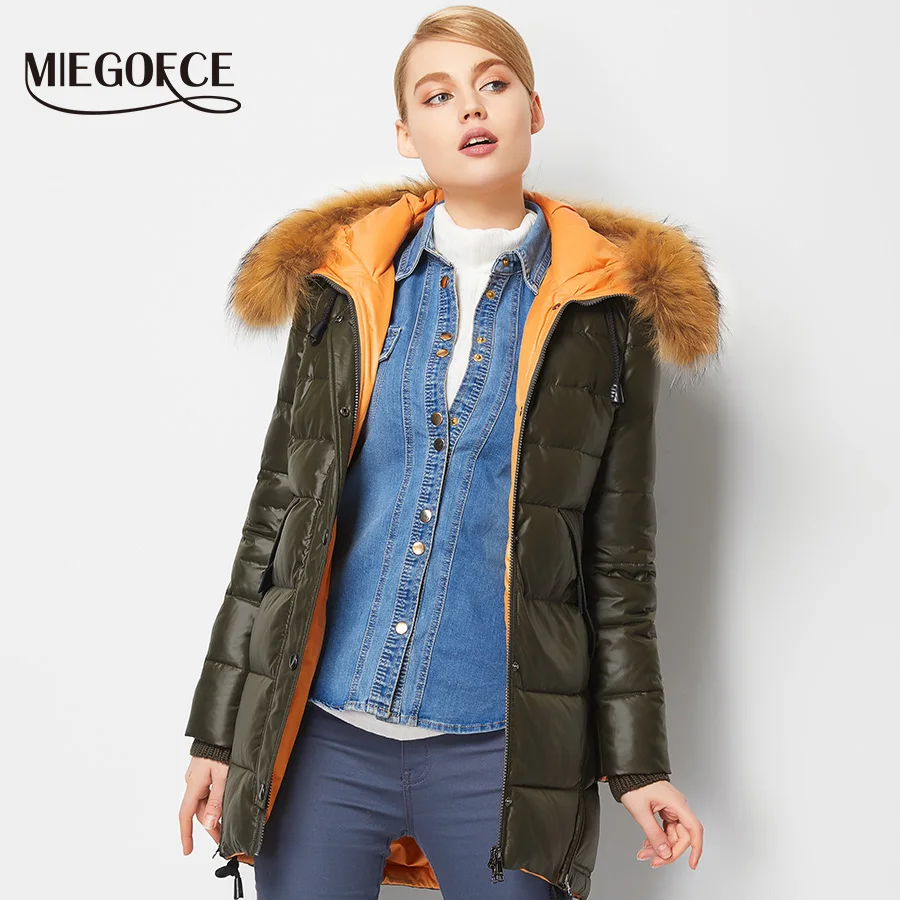 Новая Зимняя Коллекция MIEGOFCE 2016 Теплый Женский Зимний Пуховик Теплая Модная
