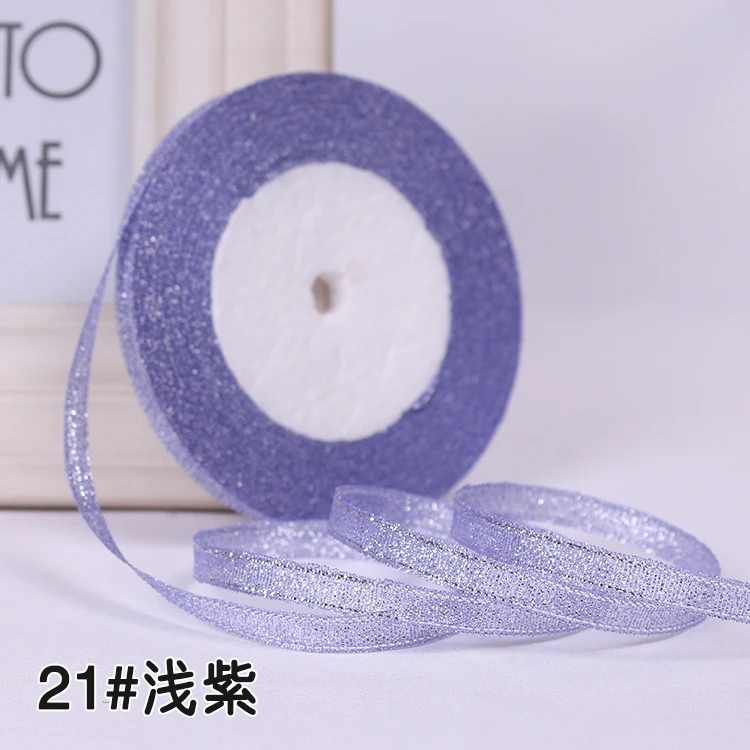 light purple 6 мм 25 ярдов Единорог атласная лента пояс Свадебные Рождественские ленты подарочная упаковка «сделай сам» блестящая тонкая лента для украшения лента для Хэллоуина - Цвет: light purple