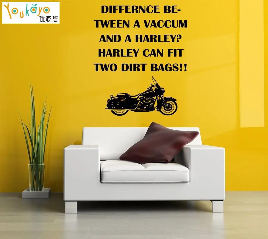 Обои забавный мотоцикл шутка плакат Настенный декор художественная виниловая