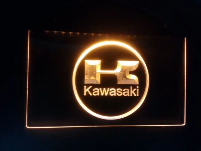 Ys-013 Kawasaki Гонки мотоциклах пивной бар Паб Клуб 3d знаки светодиодная неоновая