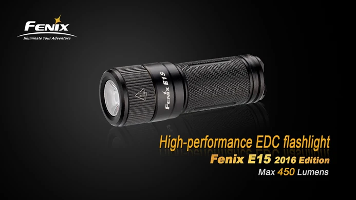 2016 Edition Fenix E15 Cree R5 LED MAX 450 люмен высокопроизводительный брелок фонарик EDC с