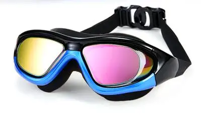Black with Blue 0 Очки для плавания для взрослых, очки для близорукости, профессиональные, анти-туман, диоптрий, водонепроницаемые, для арены, для плавания, очки, natacion, оптические маски для дайвинга - Цвет: Black with Blue 0