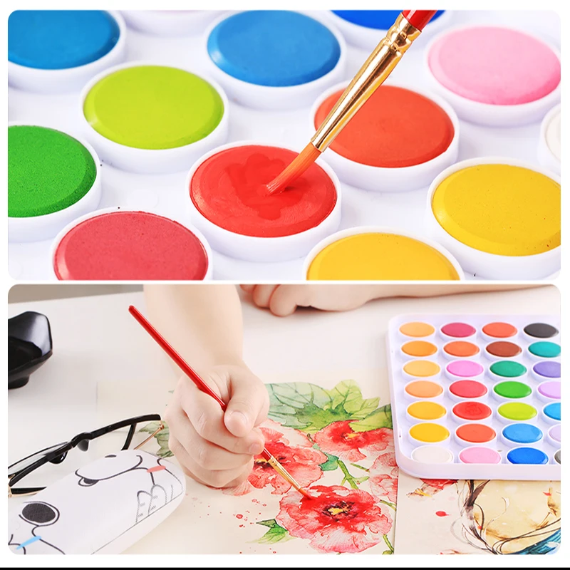 Акварельная краска портативная твердая акварельная для студентов