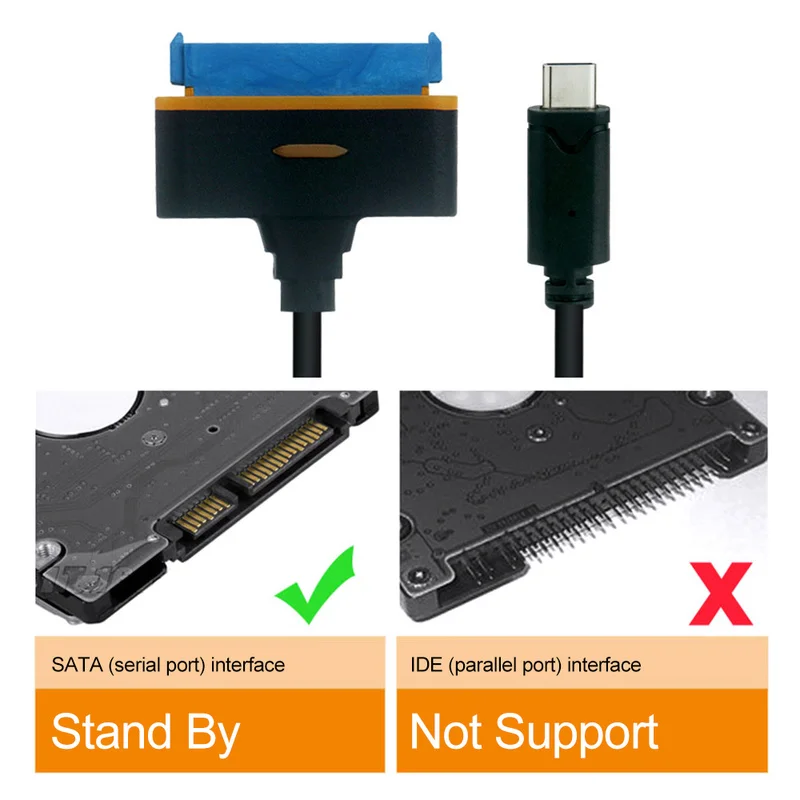 Новый Sata последовательный жесткий диск преобразования USB3.0 адаптер кабель Type c