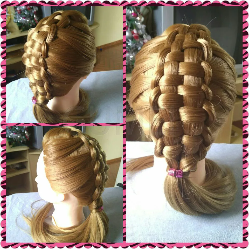 Профессиональные светлые тренировочные головки искусственные волосы манекены