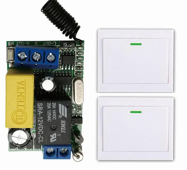 Mini Size 220V 1CH 10A RF Wireless Remote Control Switch Relay Receiver +86 Wall Panel Transmitter 315/433.92 MHZ | Обустройство дома