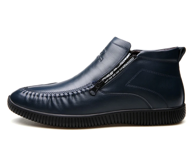 NAVY Monstceler/брендовые зимние мужские ботинки из хлопка; Новинка года; зимние мужские ботильоны для отдыха; модные зимние ботинки из толстого плюша; M8608 - Цвет: NAVY