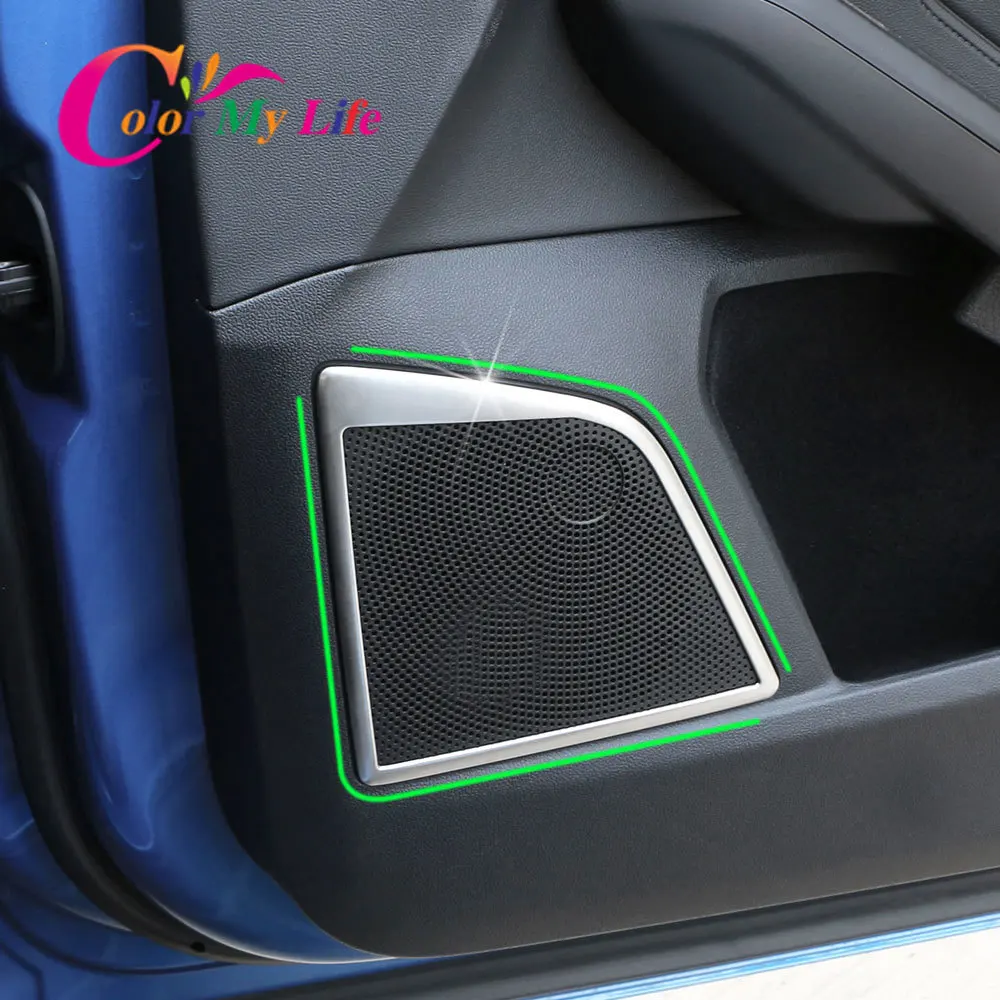 

Аксессуары, подходят для Ford Focus, новинка 2019, внутренняя дверь, динамик, аудио кольцо, крышка, отделка, наклейка, нержавеющая сталь, 4 шт./компл.
