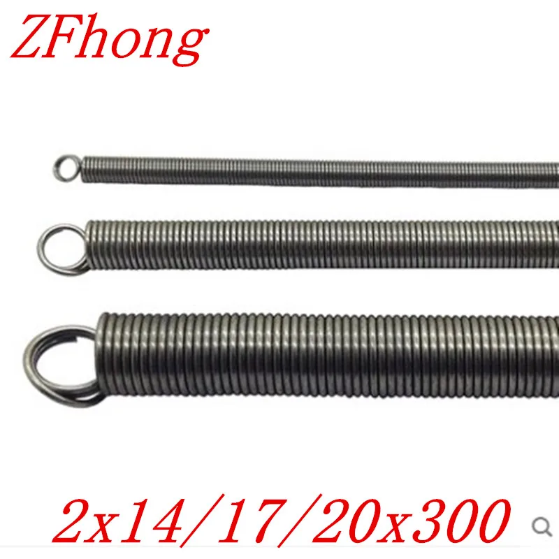 

1pcs 2mm 2x14/17/20mmx300mm 304 tension spring extension spring length 300mm