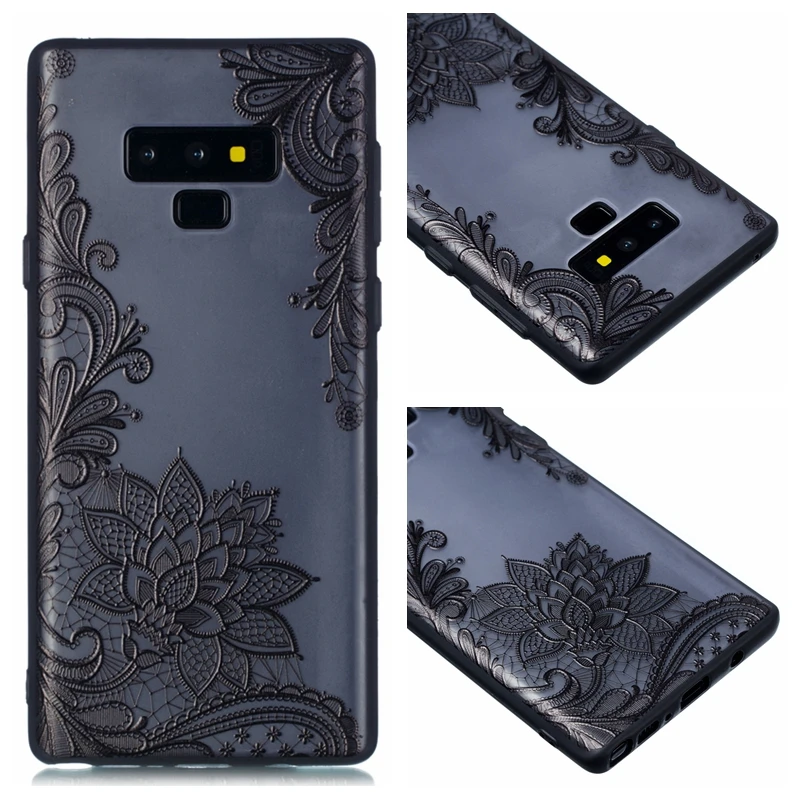 Для телефона Samsung Galaxy Note 9 8 S9 плюс (J4 J6 J8 A6 A8 J2 Pro) 2018 с рельефным цветочным