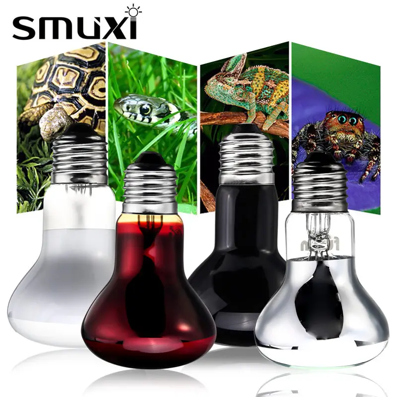 Smuxi 25 Вт 50 75 100 E27 Лампа для обогрева домашних животных дневная ночь амфибин птица