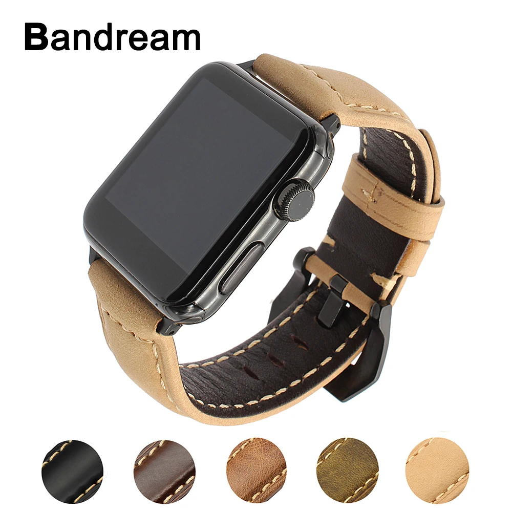 Ремешок из натуральной коровьей кожи для iWatch Apple Watch 38 мм 42 Series 1 и 2 3|leather watchband|watchband