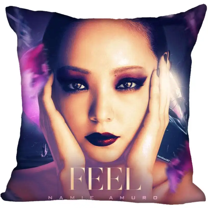 Индивидуальная квадратная наволочка Namie Amuro с рисунком, Мягкая Наволочка на молнии, 1 шт. Наволочка на заказ, больше размеров, a1949