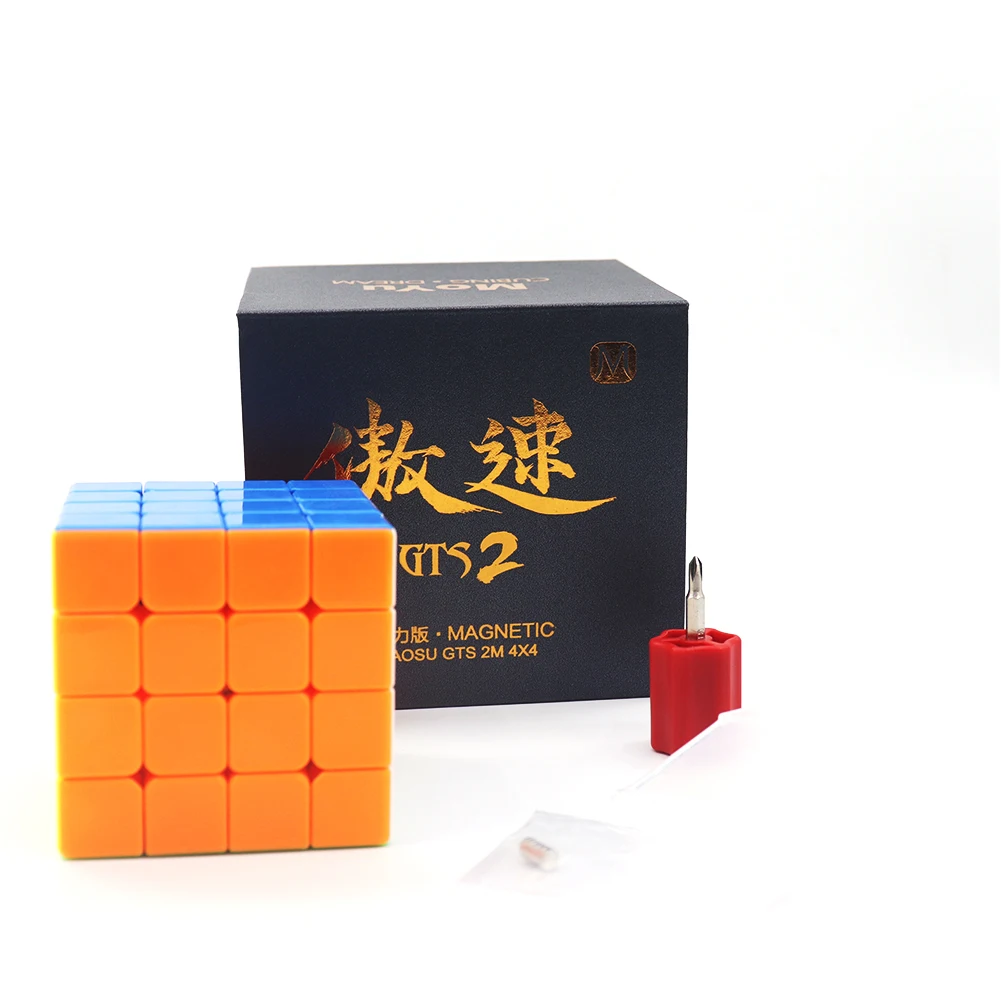 Moyu Aosu GTS V2 M Магнитная Скорость Cube GTS2M 4x4x4 Stickerless GTS2 M Magic Cube Puzzle наполовину яркий черный вариант