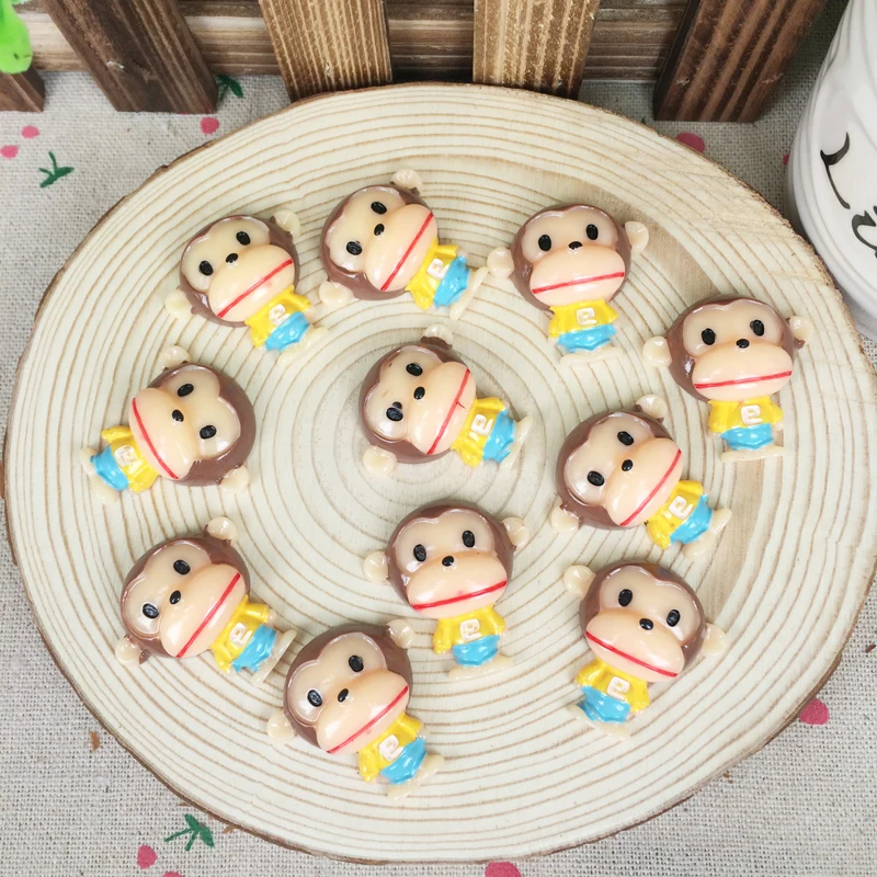 10 штук головистой формы из смолы плоская спина кабошон Kawaii DIY полимера для