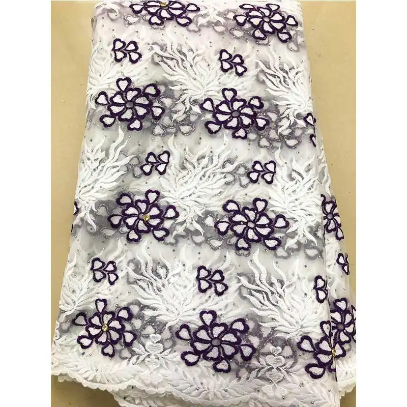

thousand stones african french tulle net lace fabric wholesale promotion
