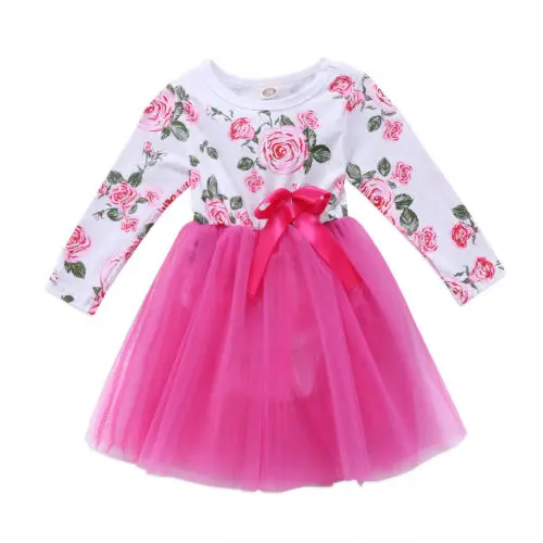 Детский комбинезон пачка с длинным рукавом цветочным принтом|infant romper|princess romperbaby