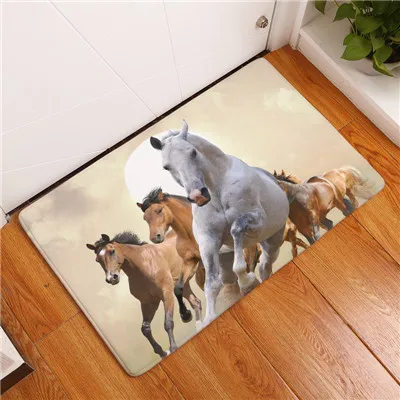 4 Модный стиль Majestic Horse Print ковры противоскользящие напольные коврики уличные ковры прозрачные коврики для передней двери - Цвет: 4