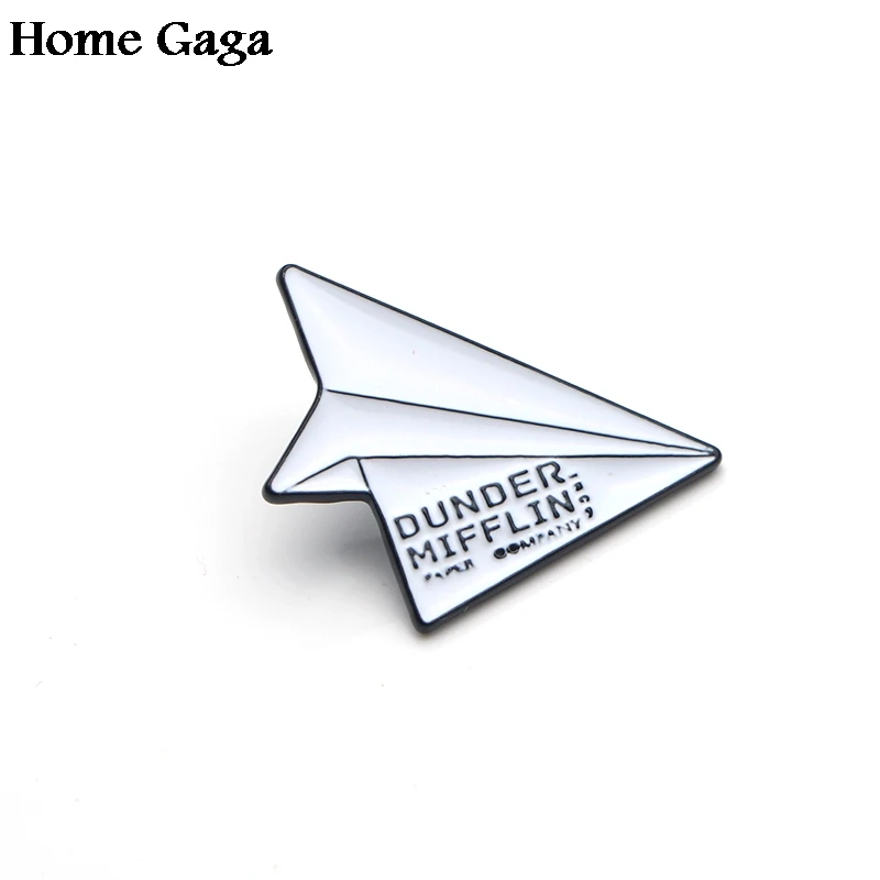 Homegaga офис Дандер mifflin Бесконечность бумага Самолет цинк галстук булавки броши
