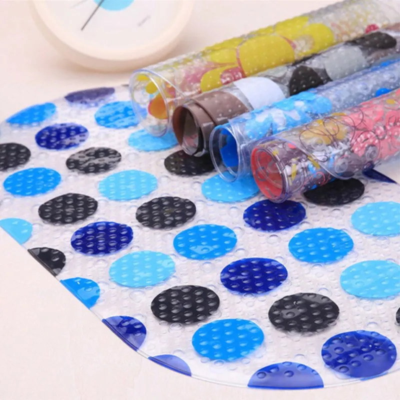 Цветной коврик для ванной из ПВХ с рисунком камня присоской нескользящий