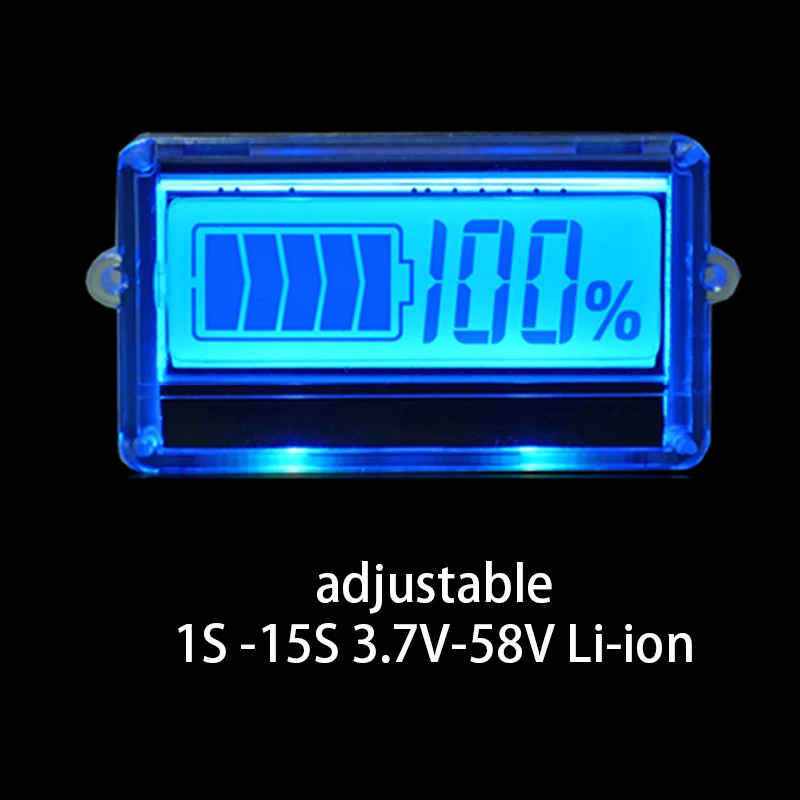 Индикатор емкости литиевых аккумуляторов TH01 LCD 1S 2S 3S Φ 6S 15S синий дисплей детектор