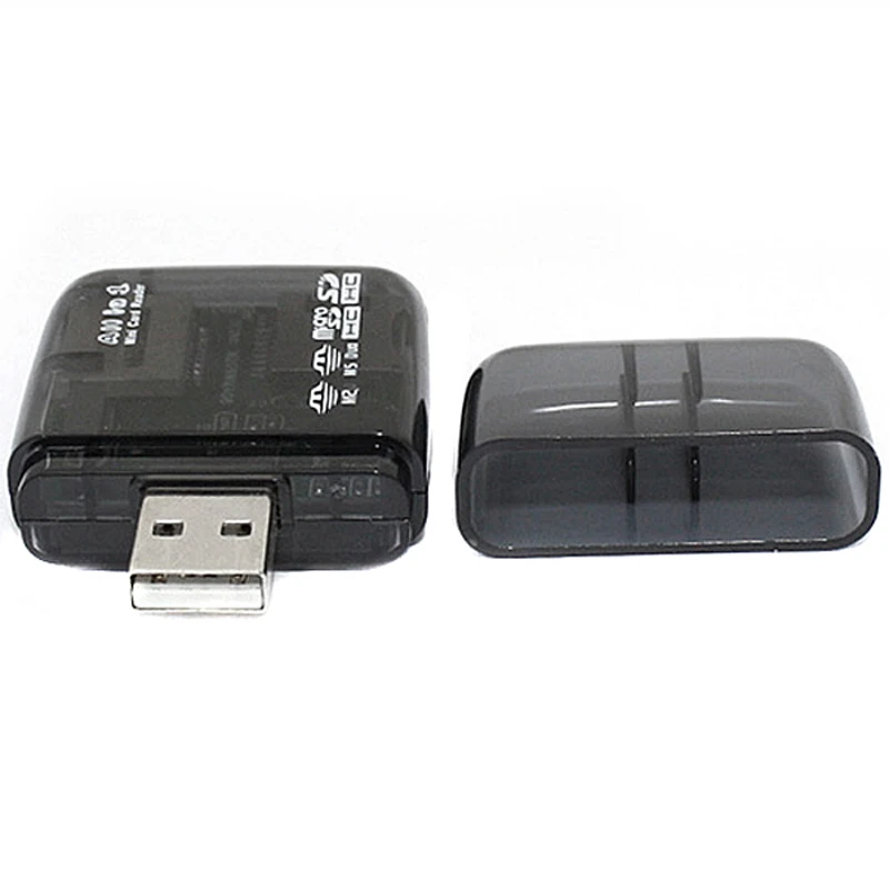 Устройство чтения карт памяти SD/SDHC Micro-SD/TF MS-Duo M2 черное USB 2 0 Кардридеры и адаптеры |