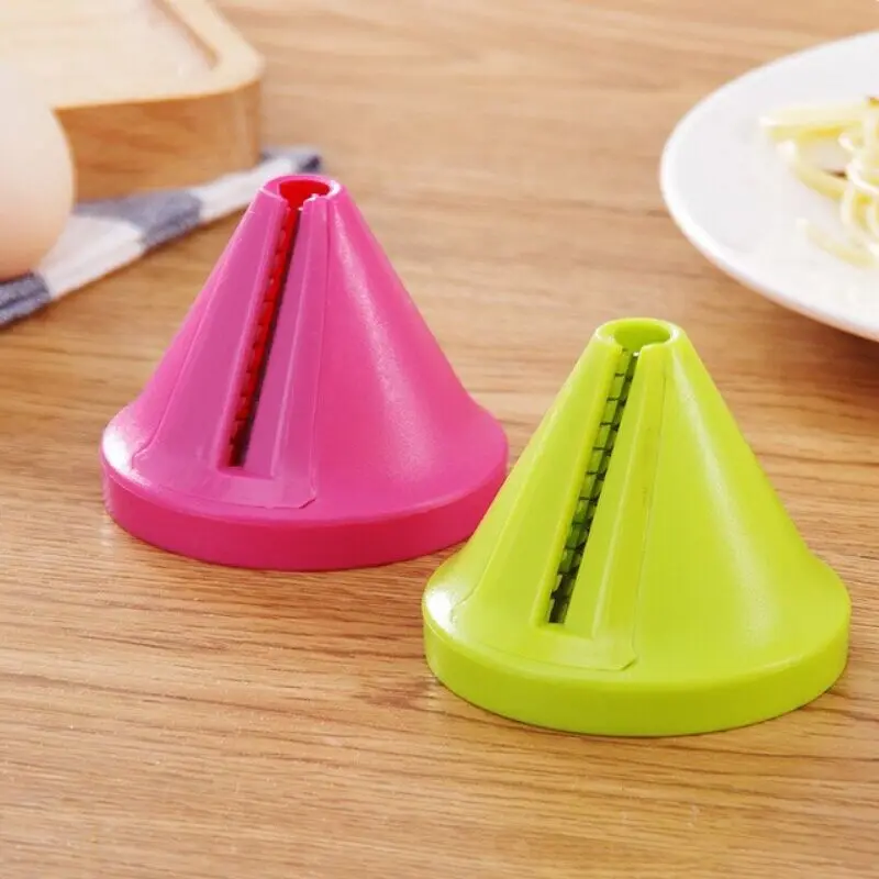 Кухонный многофункциональный спиральный резак-терка с ручкой из нержавеющей стали для овощей.