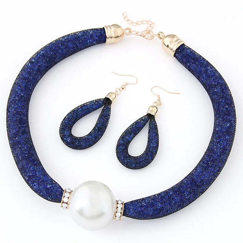 Модные ожерелья с искусственным жемчугом и кулоны комплекты из серег наборы