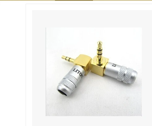 

free shipping Liton L Shape 3.5mm Plug 90 Degree Adapter Right Angle Audio connector diameter tail 6mm 30pcs