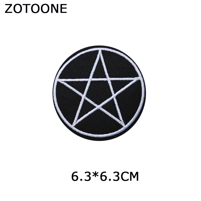 Черно белые круглые нашивки ZOTOONE для одежды сделай сам вышитая нашивка алмазная