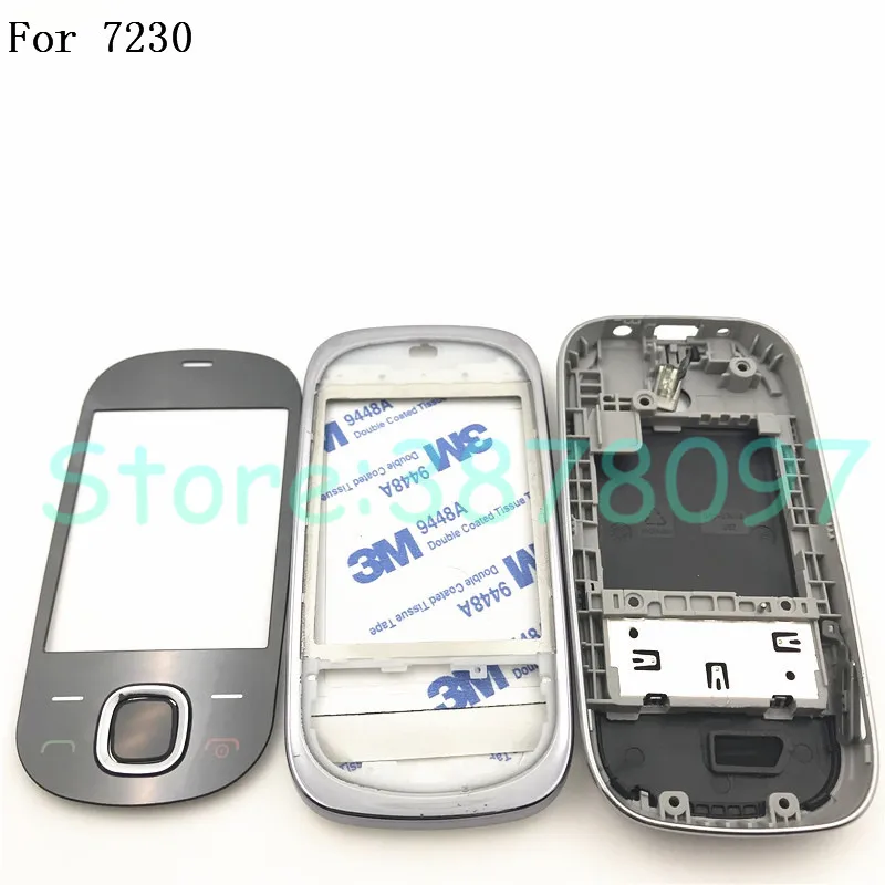 Новый Полный Мобильный телефон Корпус чехол + английский клавиатура для Nokia 7230