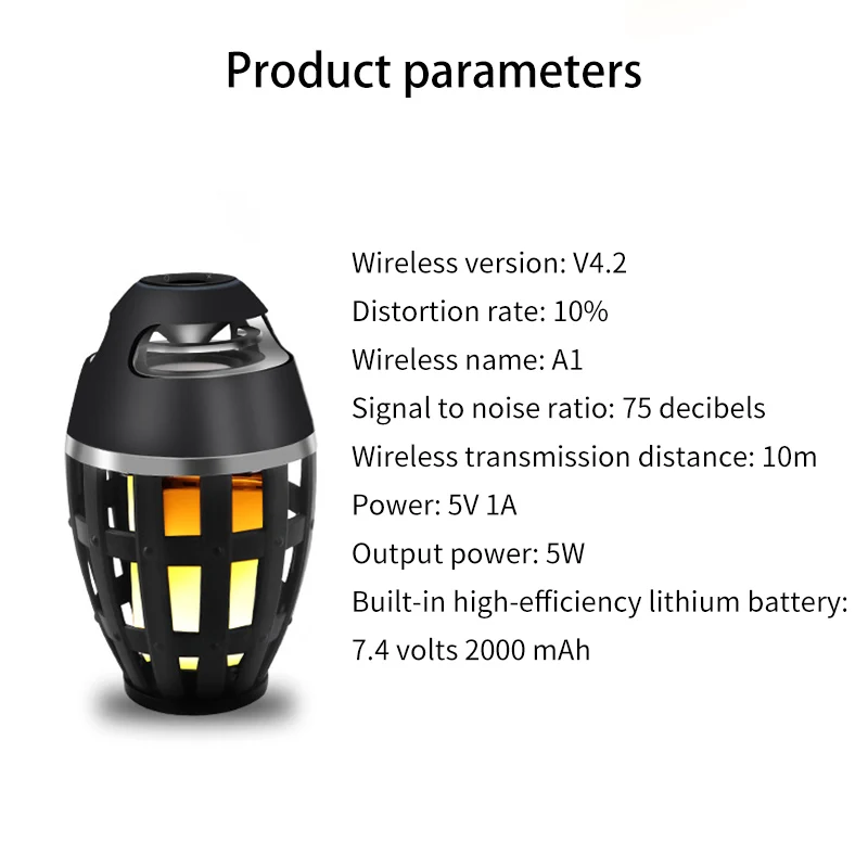 USB Led Пламенные огни Bluetooth динамик открытый портативный пламя атмосферная лампа