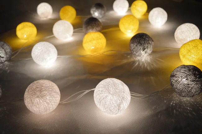 20 шт./компл. ватным тампоном гирлянды Фея вечерние свадебный Декор для дома и сада