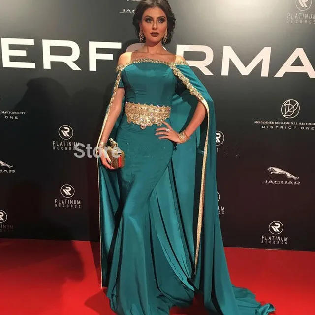 Женское платье с вырезом лодочкой Abendkleider Дубайский кафтан вечернее накидкой и