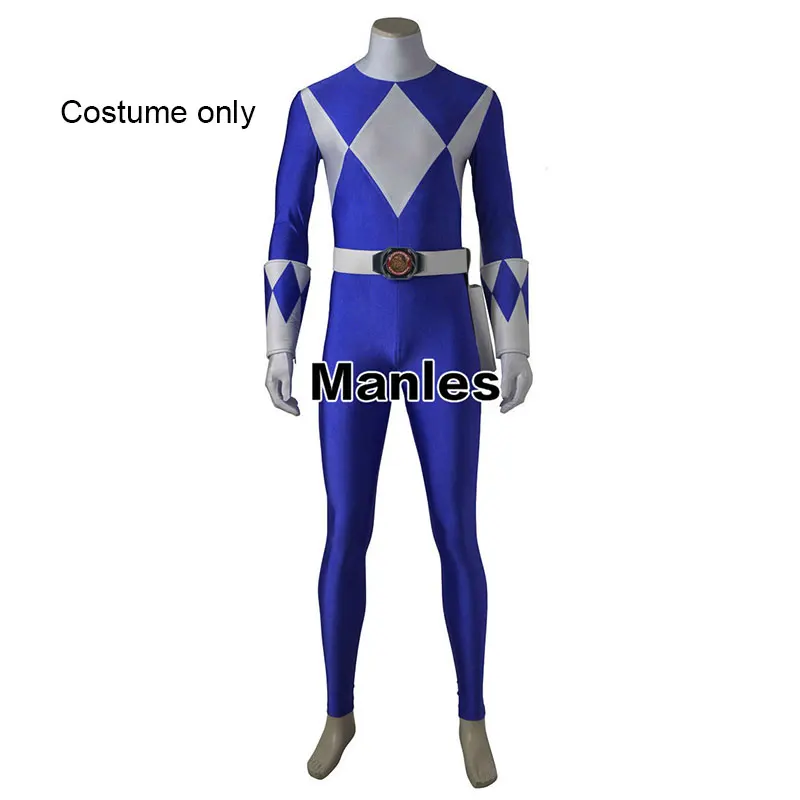 Costume Only Costume For Dan Tricera Ranger Bodysuit Zyuranger Cosplay Onesies Blue Jumpsuit Halloween Carnival Clothes Cosplay Adult Men - Цвет: Costume Only
