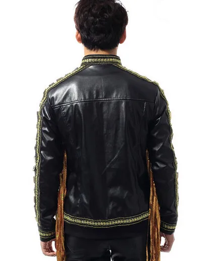 Костюм из черной кожаной куртки и блейзера с длинным рукавом|outdoor blazer|blazer clothingblazer